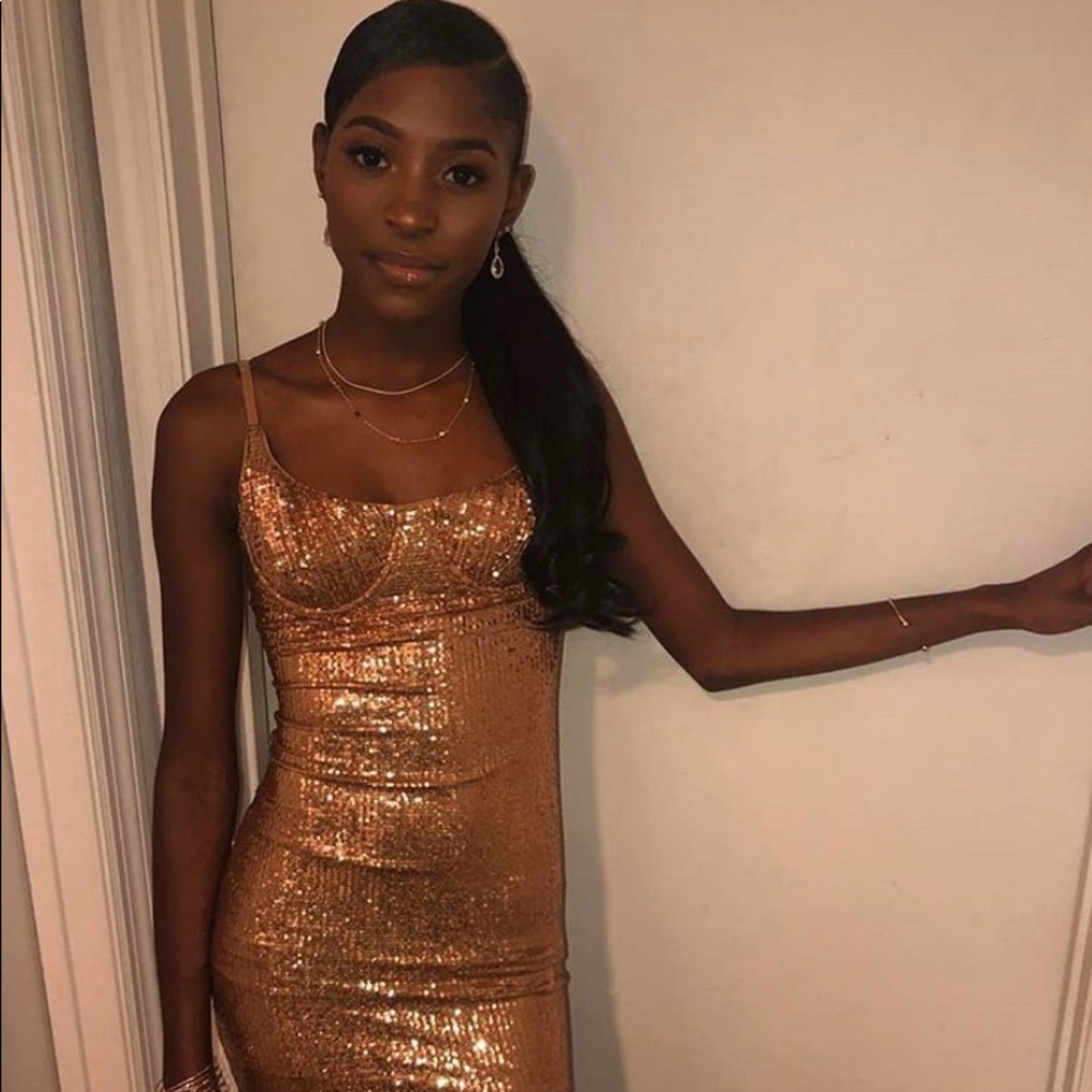 Rose Gold Sequin Dress